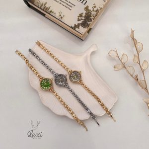 ساعت زنانه صفحه گرد کلاسیک با بند فلزی – مدل زنجیری ساعت زنانه صفحه گرد کلاسیک با بند فلزی – مدل زنجیری