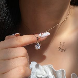 ست گردنبند و گوشواره وال و قلب نگینی Xuping – استایل مینیمال و شیک