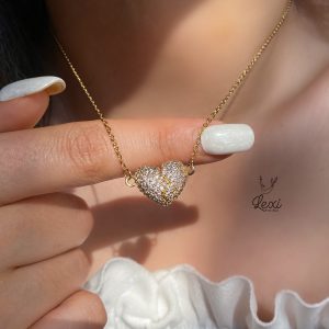 پلاک و زنجیر زنانه قاب عکس قلب طلایی نگیندار – FASHION JEWELRY پلاک و زنجیر زنانه قاب عکس قلب طلایی نگیندار – FASHION JEWELRY