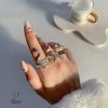 پک انگشتر زنانه با طرح مار و پروانه