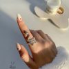 پک انگشتر زنانه با طرح مار و پروانه