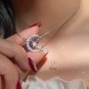 پلاک و زنجیر زنانه مدل ماه و ستاره نگیندار – FASHION JEWELRY پلاک و زنجیر زنانه مدل ماه و ستاره نگیندار – FASHION JEWELRY