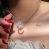 پلاک و زنجیر زنانه مدل ماه و ستاره نگیندار – FASHION JEWELRY پلاک و زنجیر زنانه مدل ماه و ستاره نگیندار – FASHION JEWELRY